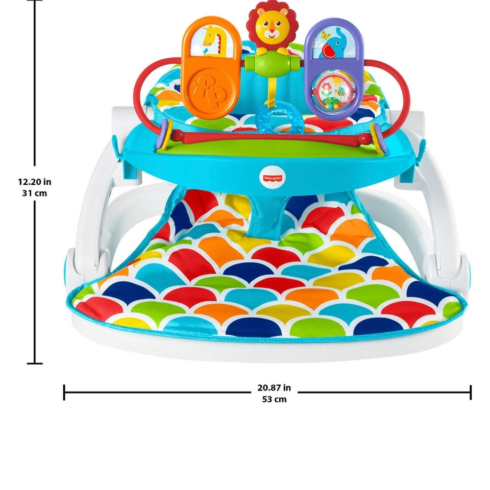 Fisher-Price Portable Baby Chair, Deluxe Sit-Me-Up Floor Seat with Removable Toy